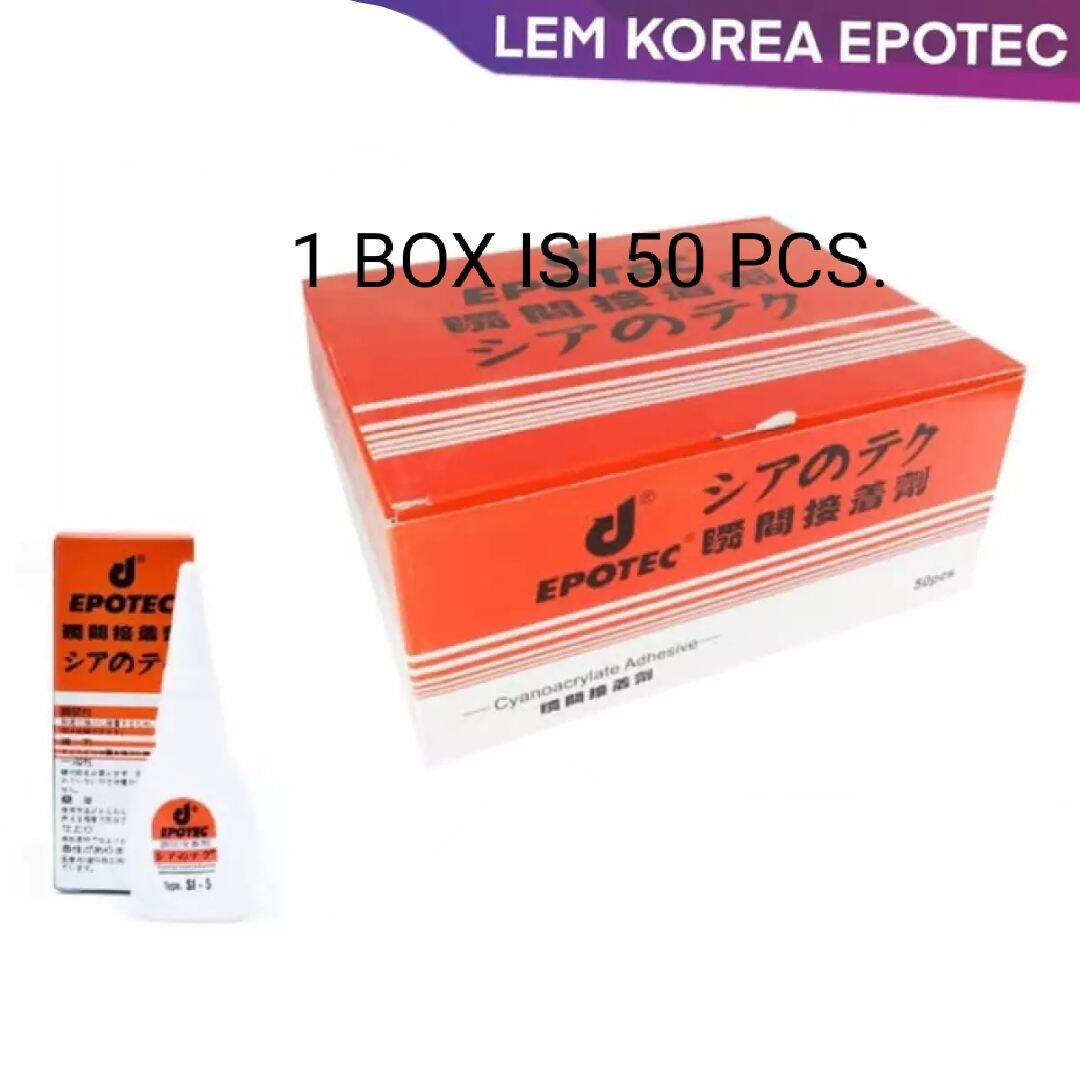 PROMO 1 BOX [ ISI 50 PCS ] LEM KOREA EPOTEC /LEM POWER GLUE/ LEM SETAN