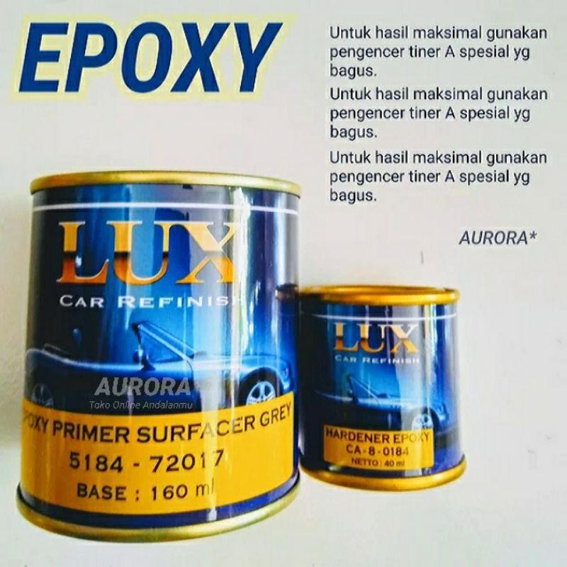 (JAWABALI) Cat Epoxy Lux Epoksi Car Refinish + Hardener 200ml Poksi