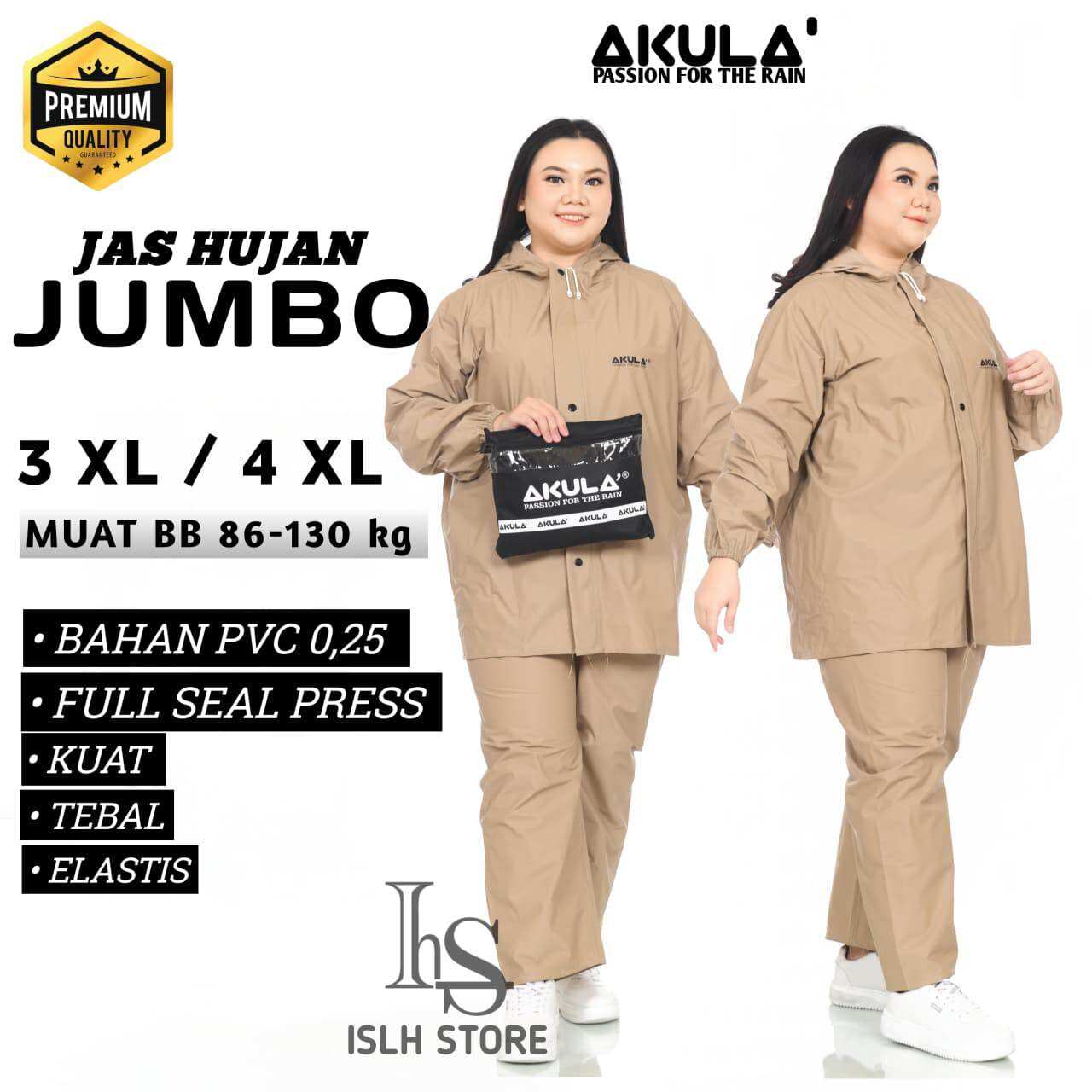 Jumbo Akula Raincoat for Men / Women Anti-Seepage Premium Material 0.25 Strong Harga 120,000 rupiah*Gratis Ongkir