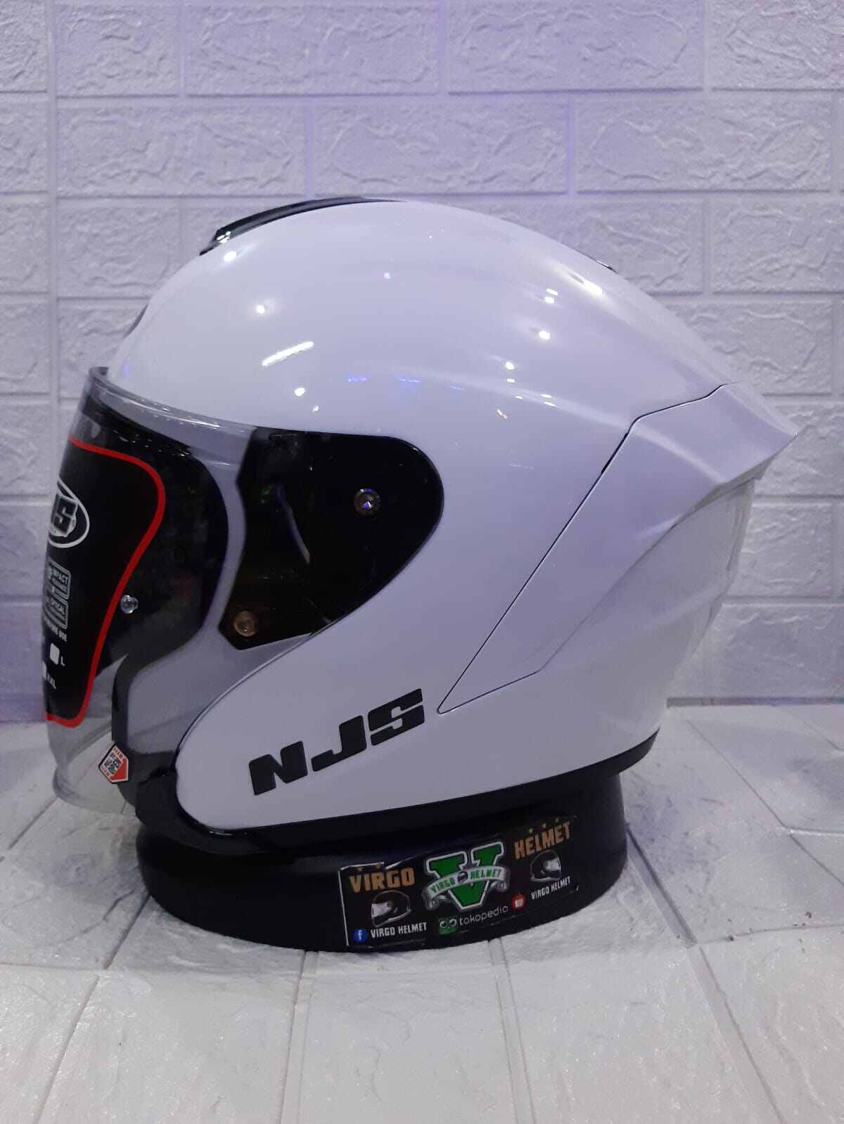 NJS KAIROZ SOLID SERIES HALFACE ORIGINAL HELM NJS Harga 700,000 rupiah*Gratis Ongkir