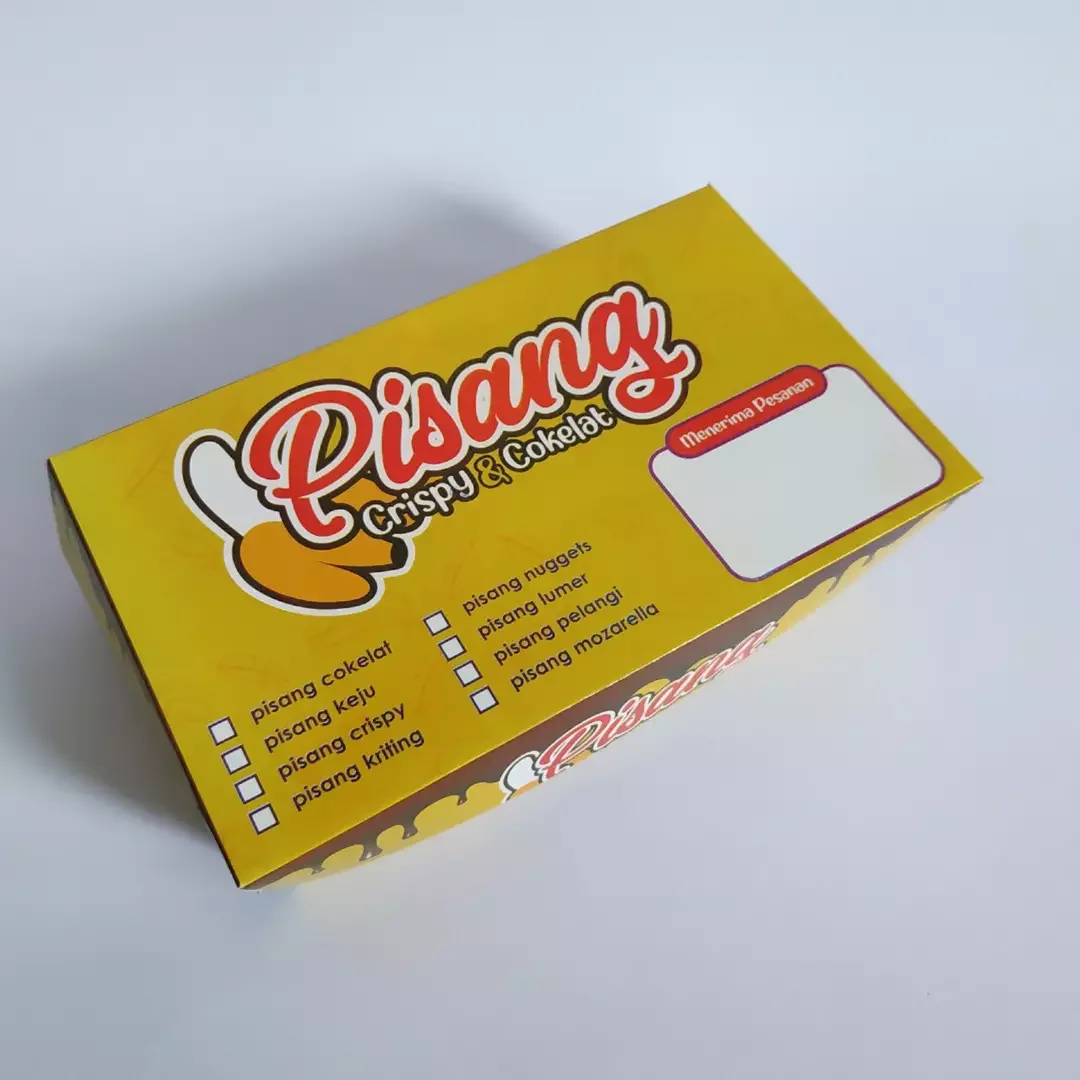 30pcs Dus Pisang Coklat Box Pisang Nugget Kemasan Siap Pakai Box Ready