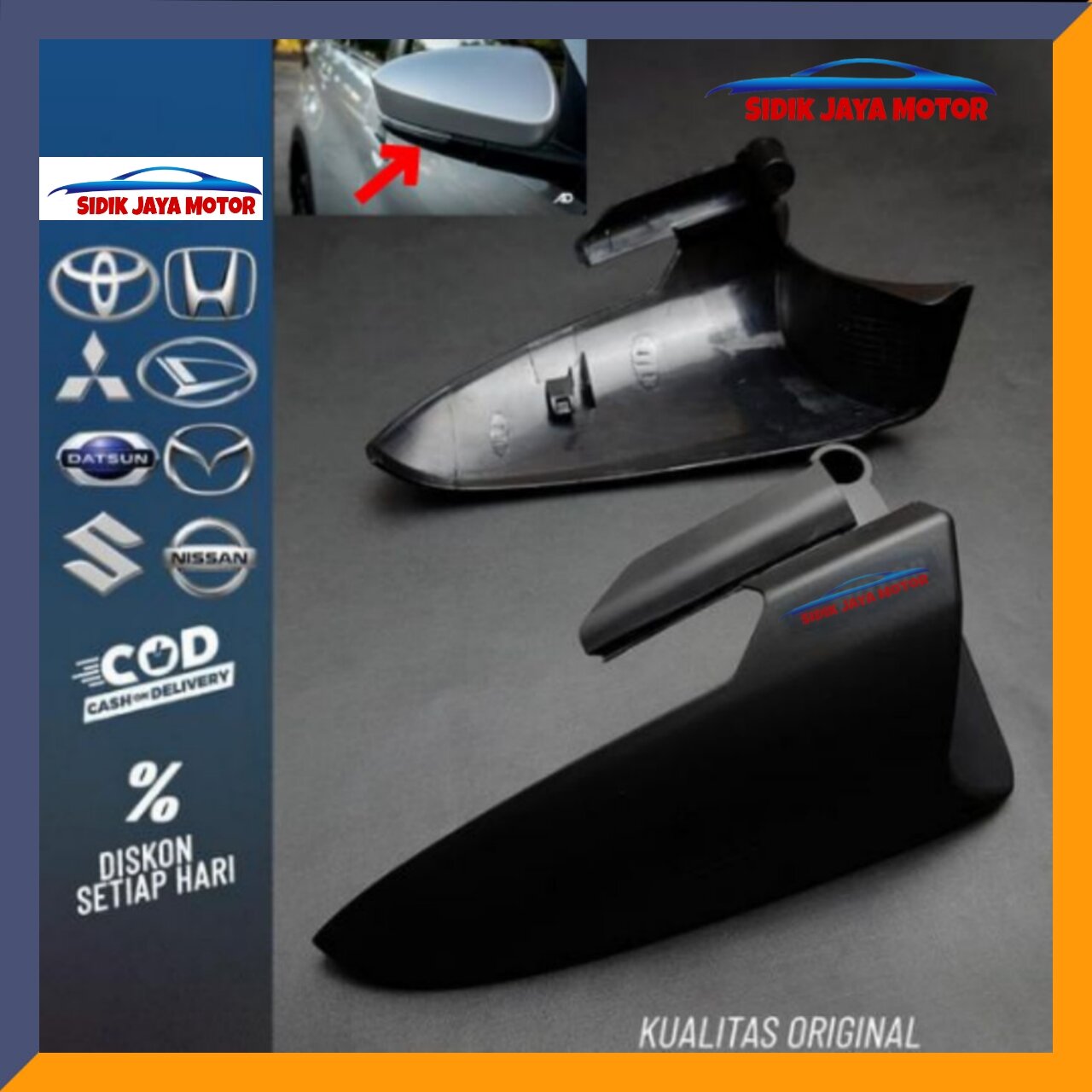 Cover tutup Spion Bawah All New Rush Terios Avanza Xenia Ayla Agya Rocky Rz Original kanan atau kri bisa Cod Harga 100,000 rupiah*Gratis Ongkir