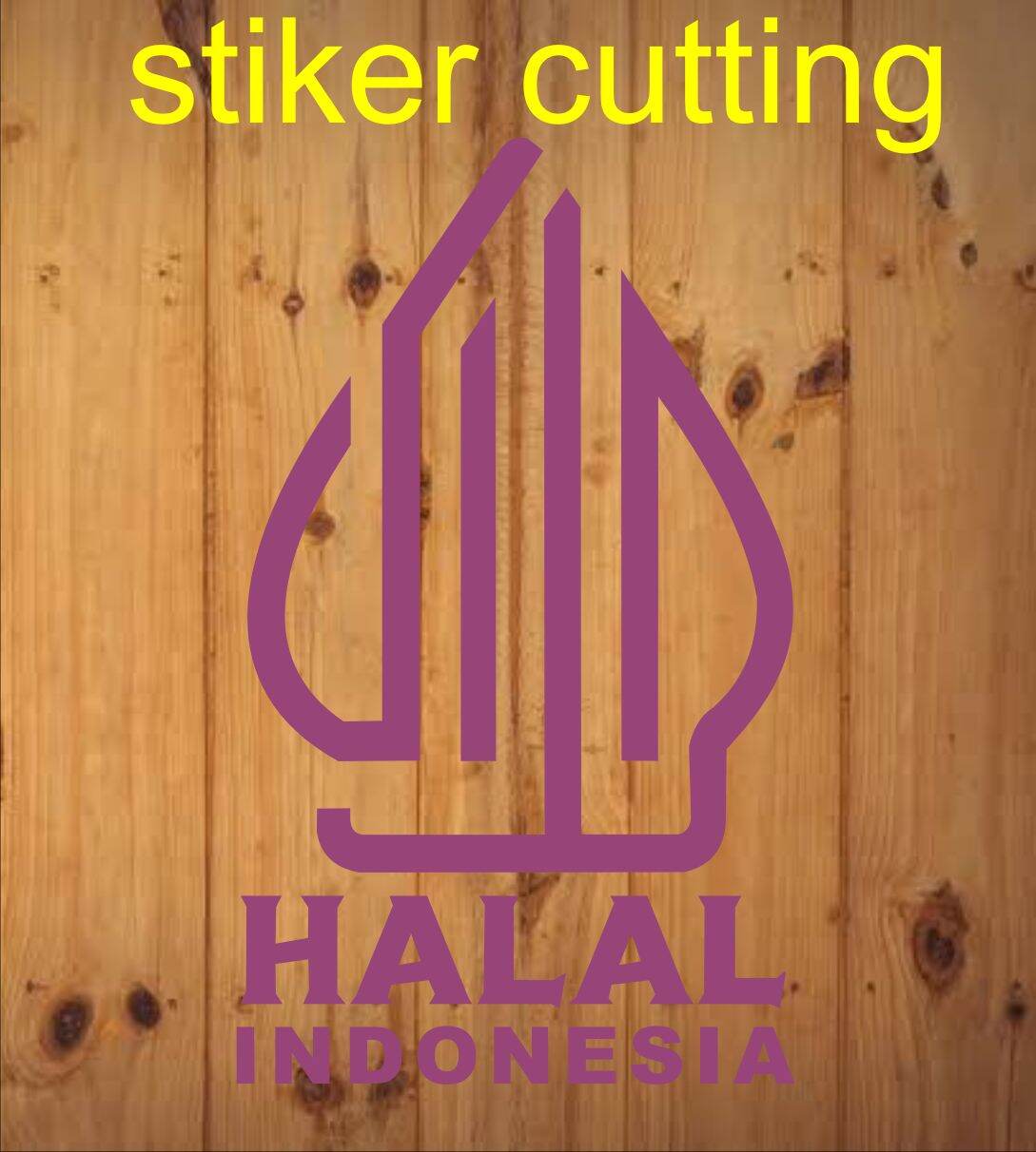 stiker cutting halal