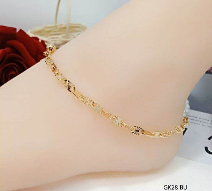 GELANG KAKI EMAS PECAH KOPI XUPING 