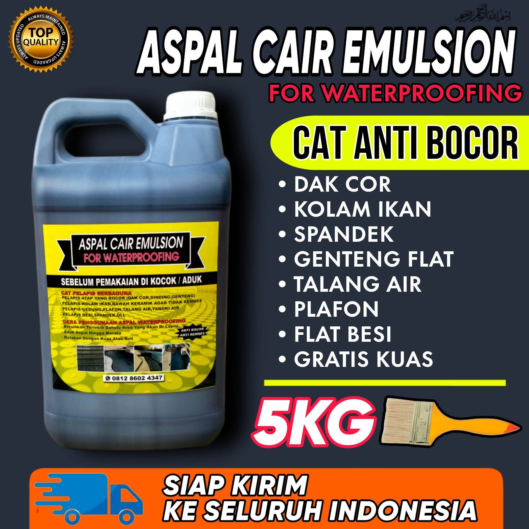 Aspal Cair Emulsion 5kg For Waterproofinganti Bocor Lazada Indonesia 5662