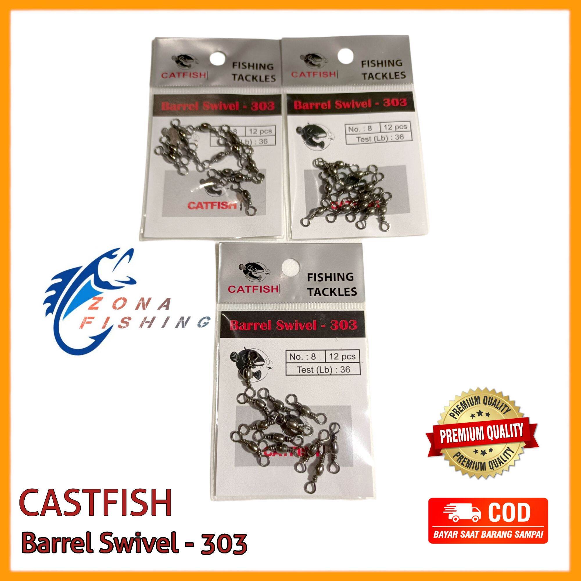 Rolling Swivel Catfish Barrel Swivel 303 Kili Kili Ukuran Lengkap