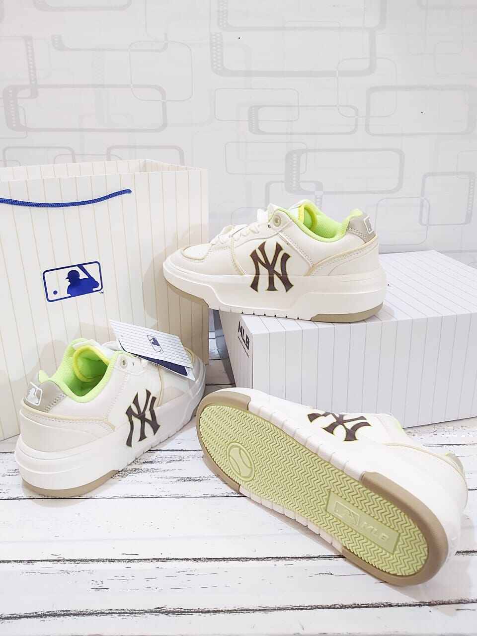 Jual MLB Korea Chunky Sandal Dia Monogram - Beige Original 2023