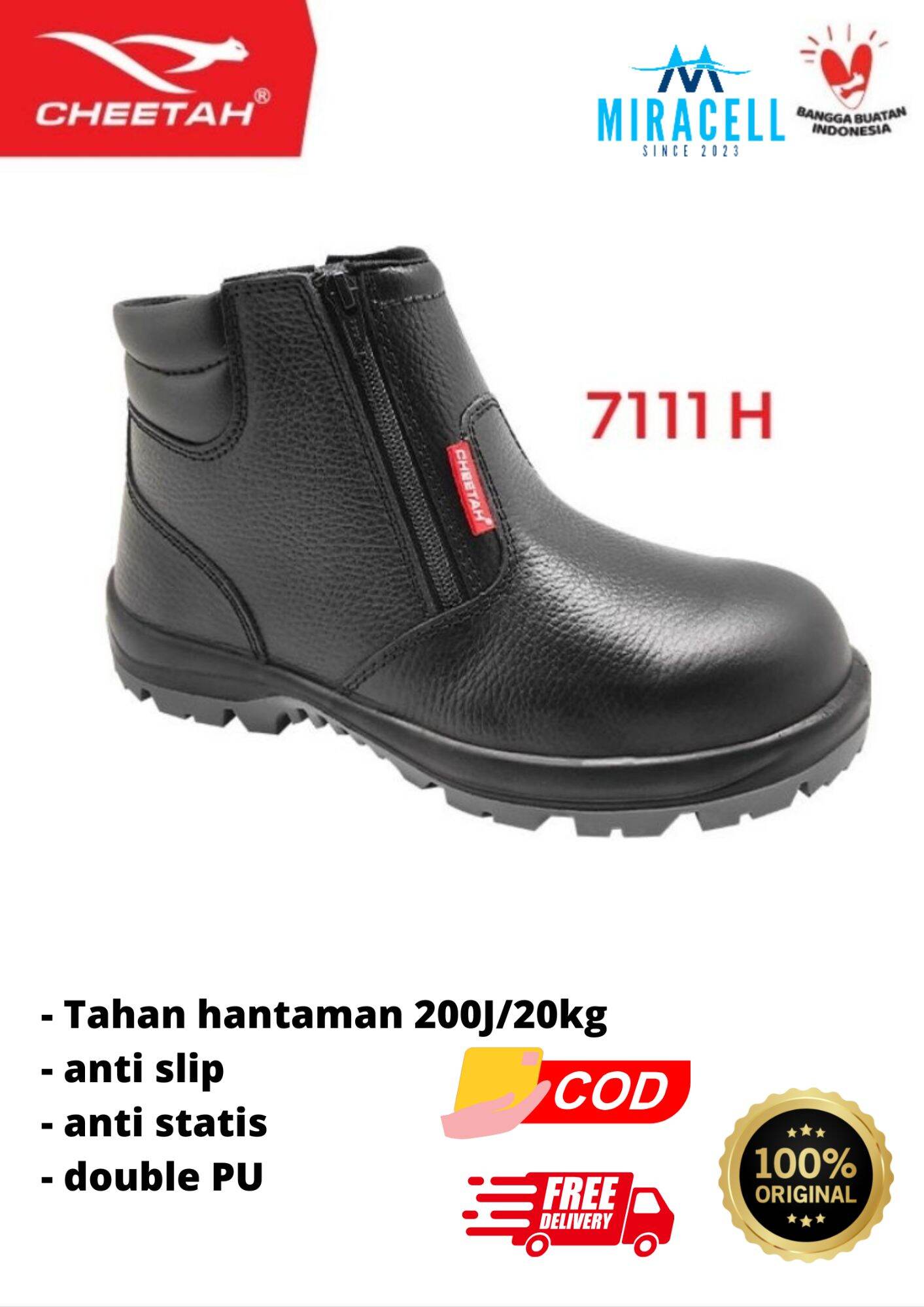 Sepatu Safety Pria Cheetah 7111h Rebound Lazada Indonesia