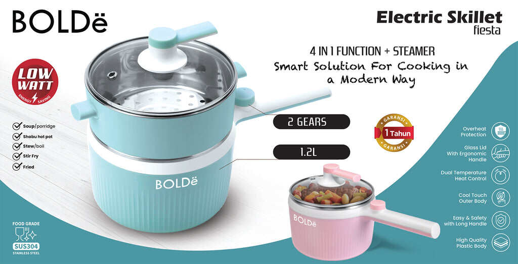 BOLDE ELECTRIC SKILLET FIESTA / PANCI ELEKTRIK SERBAGUNA Lazada Indonesia