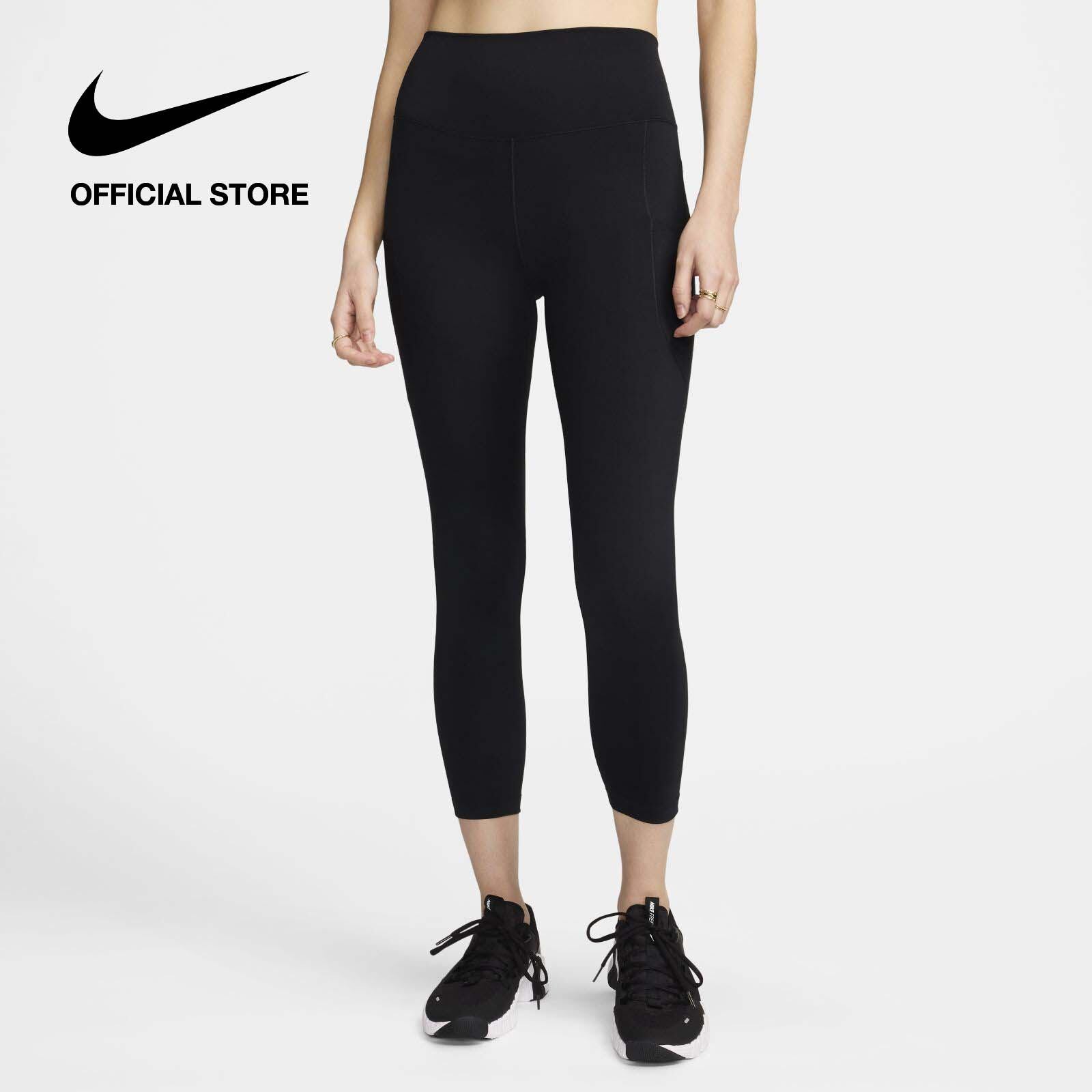 Nike Womens One High-Waisted 7/8 Leggings with Pockets Black