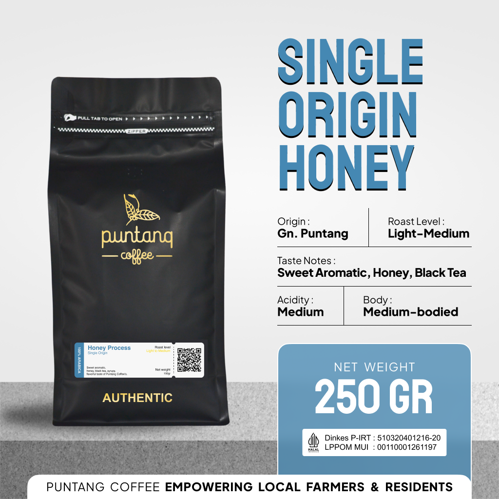 Biji Kopi Bubuk Arabika Puntang Original Honey Arabica Coffee Beans Manual Brew Coffe 250 gram