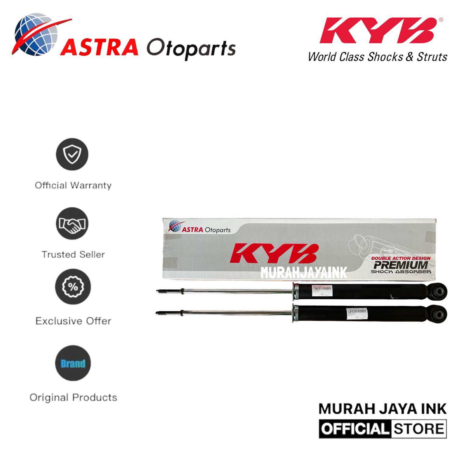 Original rear shock breaker KYB Kayaba premium Toyota Agya Ayla Harga 639,619 rupiah*Gratis Ongkir