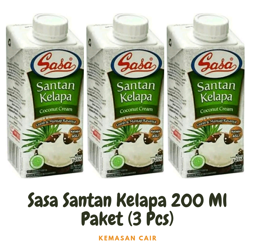 3 Pcs Sasa Santan Kelapa 200ml Lazada Indonesia