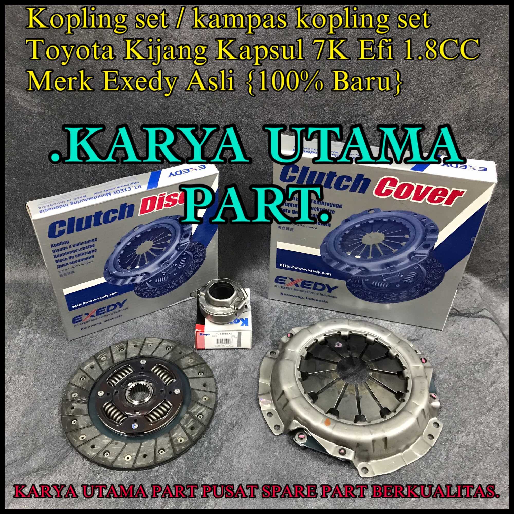 Kopling Set/Kampas Kopling Set Toyota Kijang Kapsul 7K Efi 1.8cc Merk Exedy Asli 100% Baru Harga 1,425,000 rupiah*Gratis Ongkir