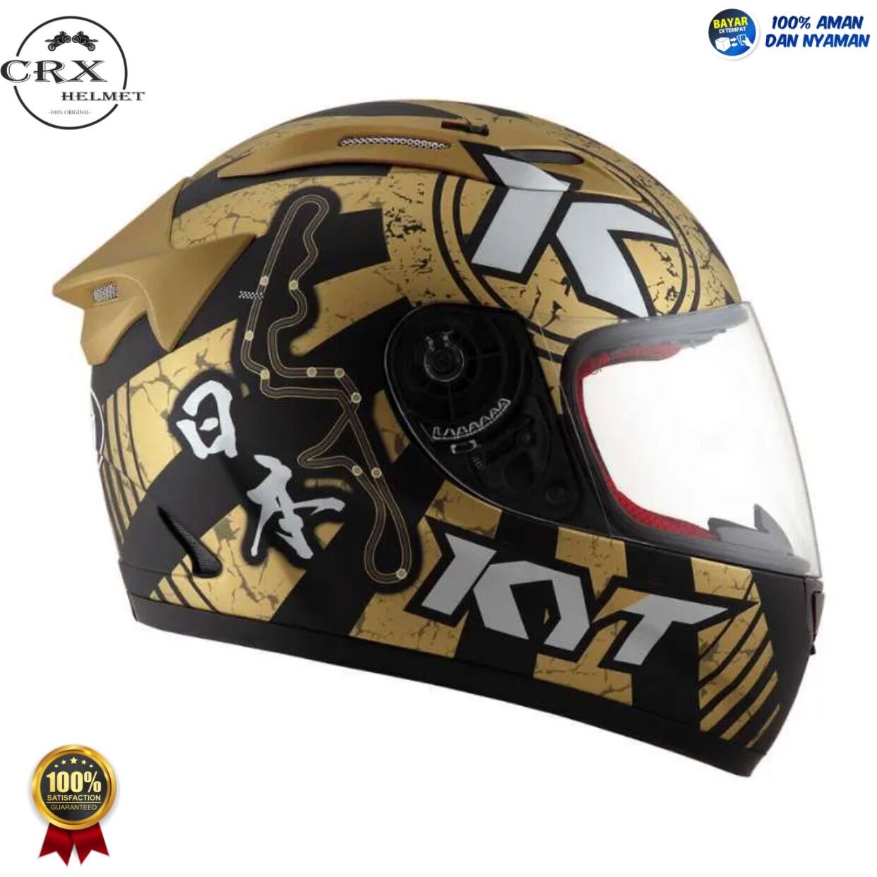 helm full face gold