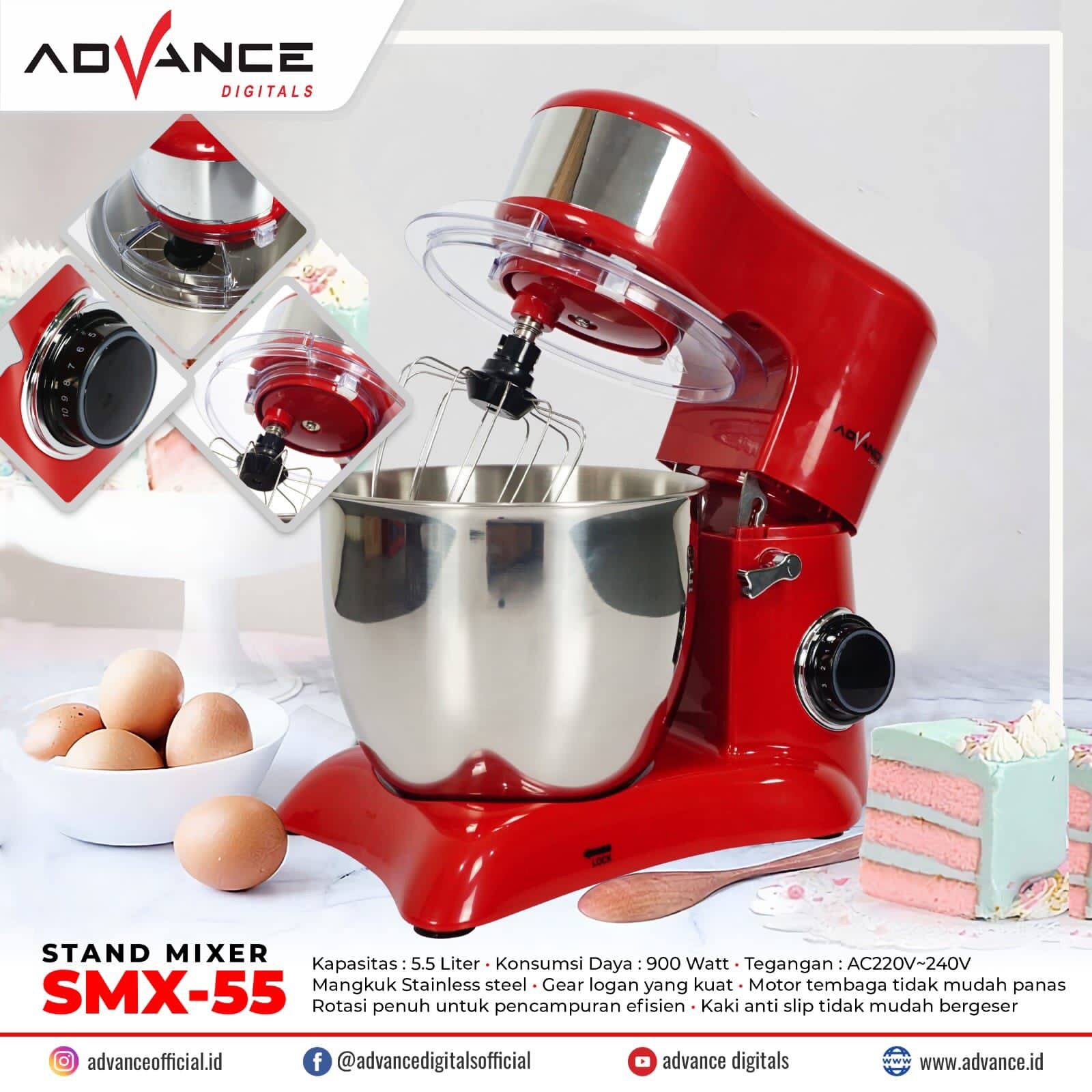 Advance SMX 55 Stand Mixer 5.5 Liter Lazada Indonesia
