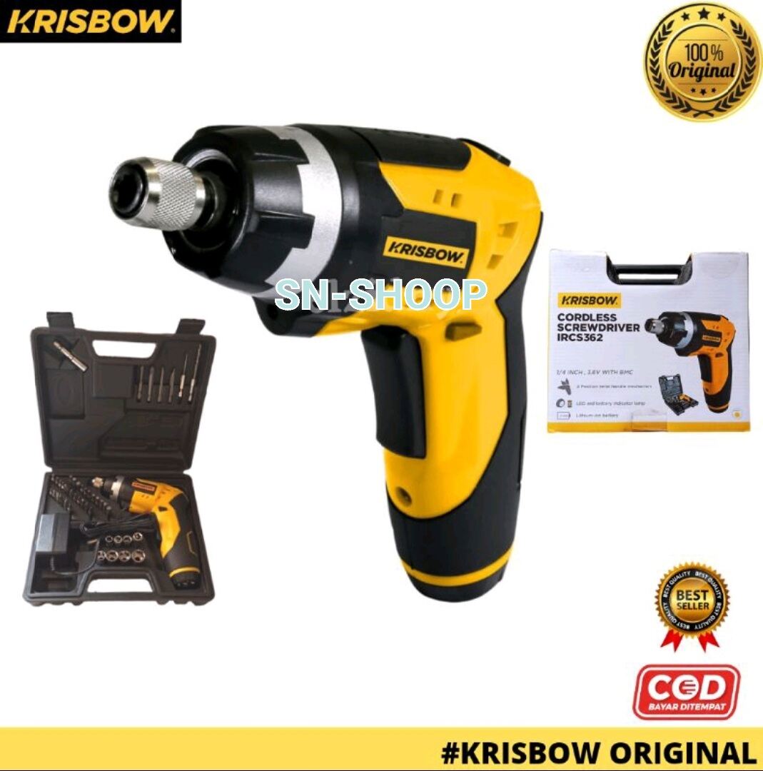 Krisbow Cordless Screwdriver V Obeng Tanpa Kabel Lazada Indonesia