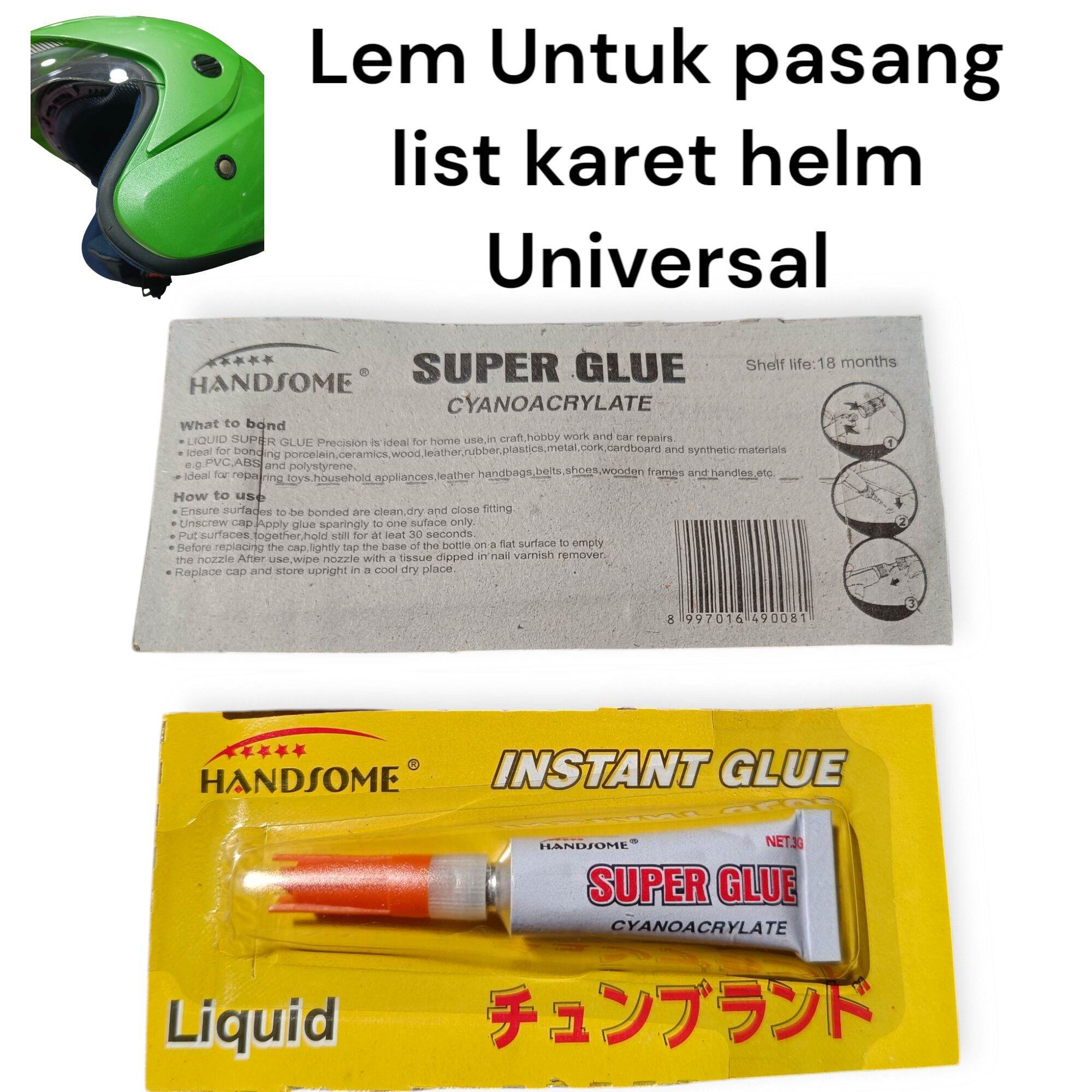Lem Super Glue Lem List Karet Helm Universal Lem Busa Spon Harga 3,000 rupiah*Gratis Ongkir