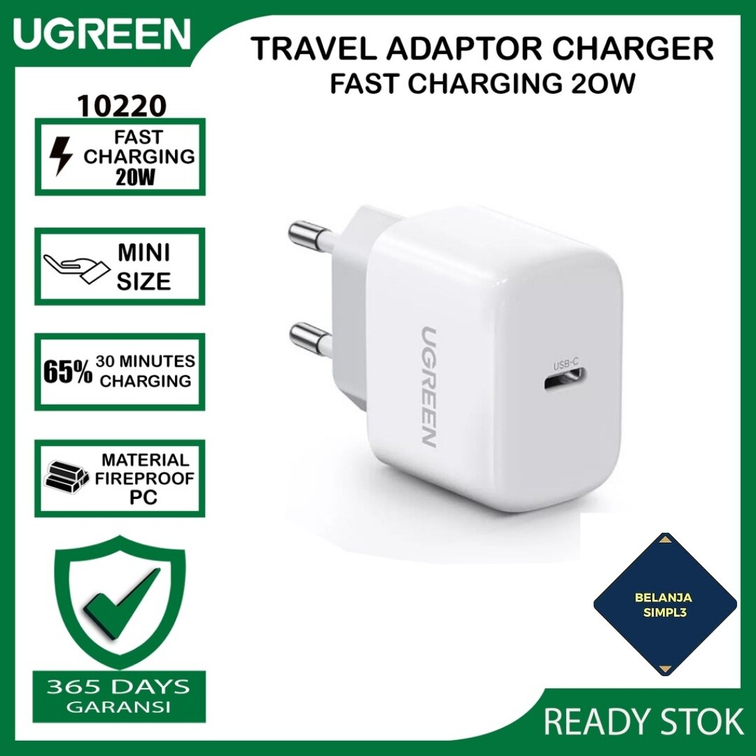 UGREEN Adapter Adaptor Kepala Charger Ip 11,12 ,13 Pro UGREEN PD FAST