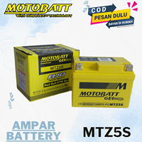 Aki Motor Beat Fi Vario110 Blade Revo Scoopy Supra X125MOTOBATT MTZ5S GEL Accu Kering
