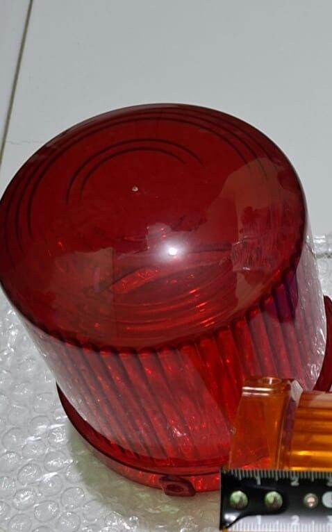mika lampu rotary atau warning emergency barang baru untuk lihat ukuran diameter tapak bawah dan atas lihat gambar ke 2 dan berikutnya