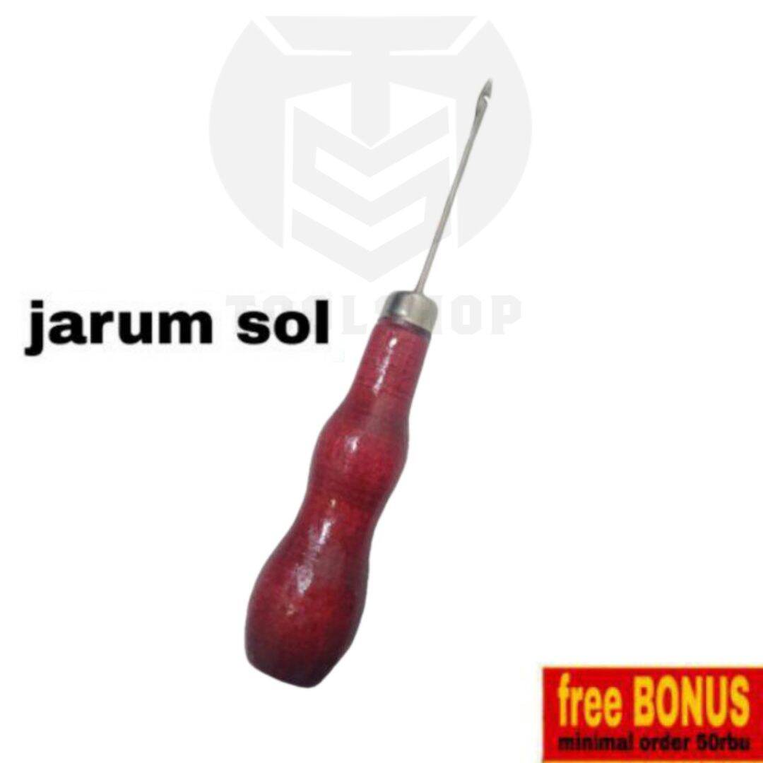 Benang Sol 75 Meter Coklat Hitam Putih + Jarum