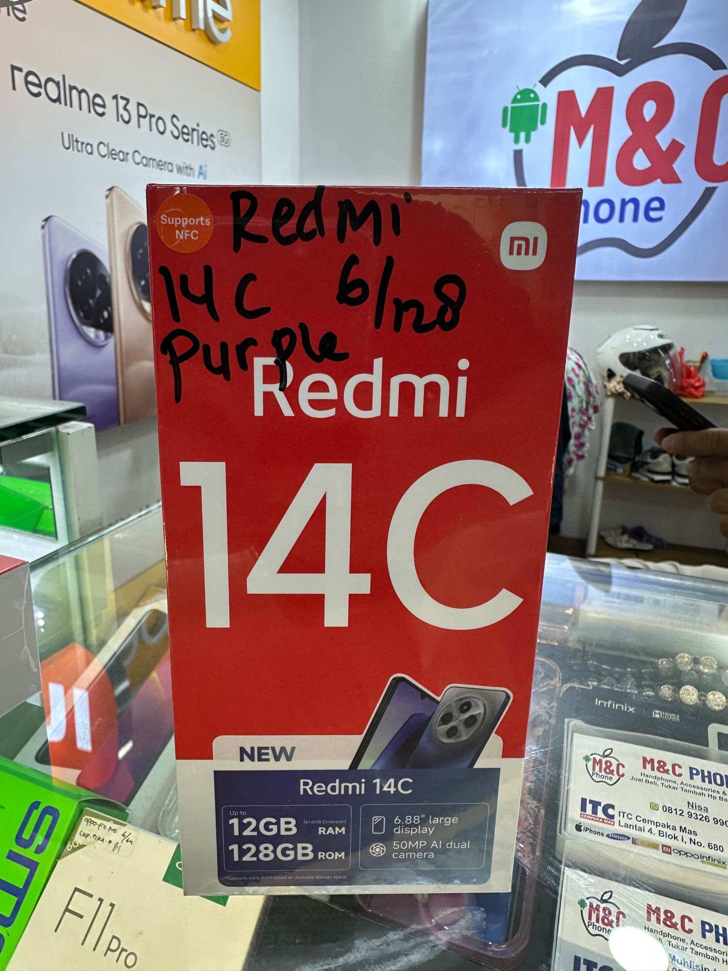 REDMI 14 C 6/128 (SAGE GREEN) Harga 1,450,000 rupiah*Gratis Ongkir