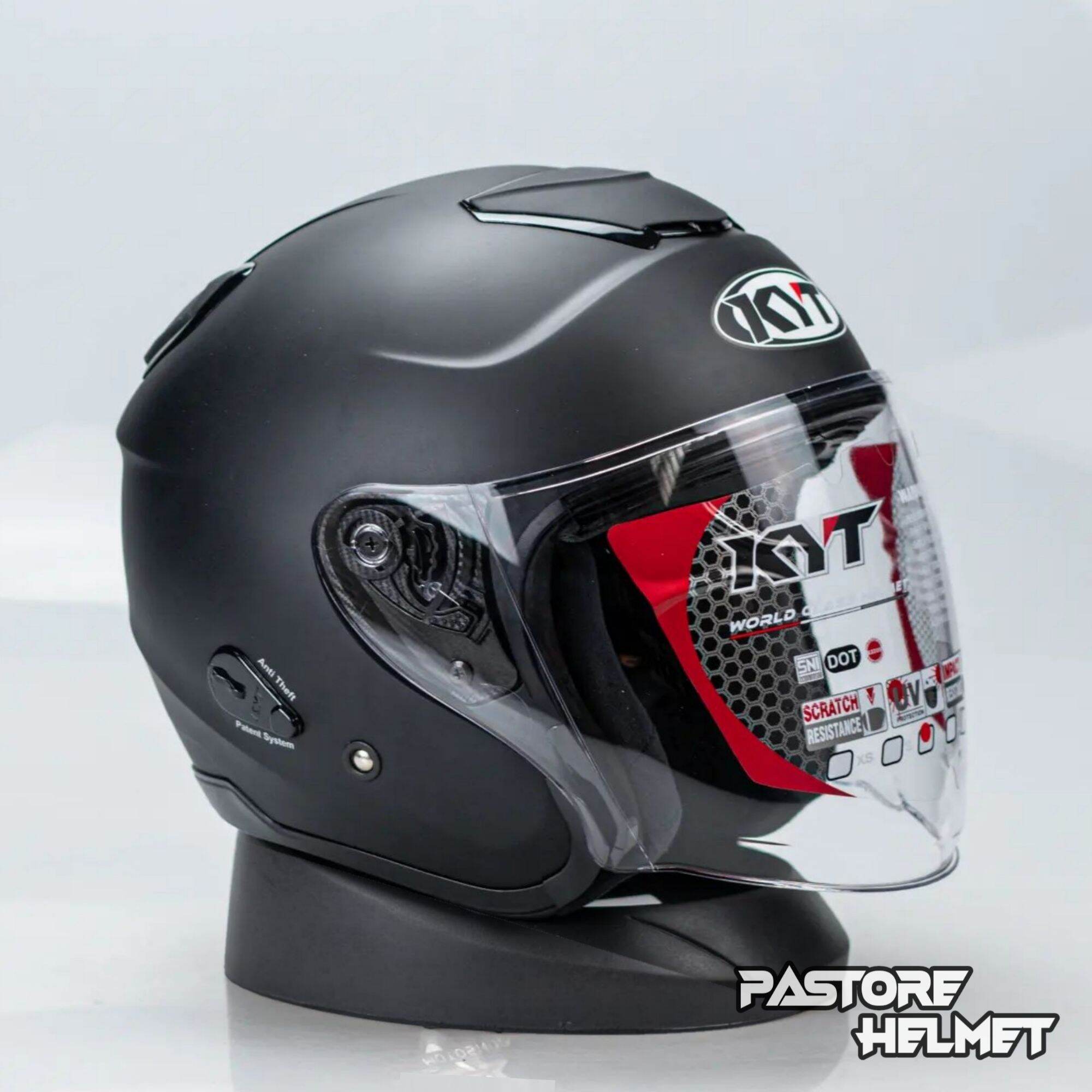 Helm Kyt Kyoto R Solid Black Doff Kyoto Hitam Doff Produk Original Kyt Lazada Indonesia