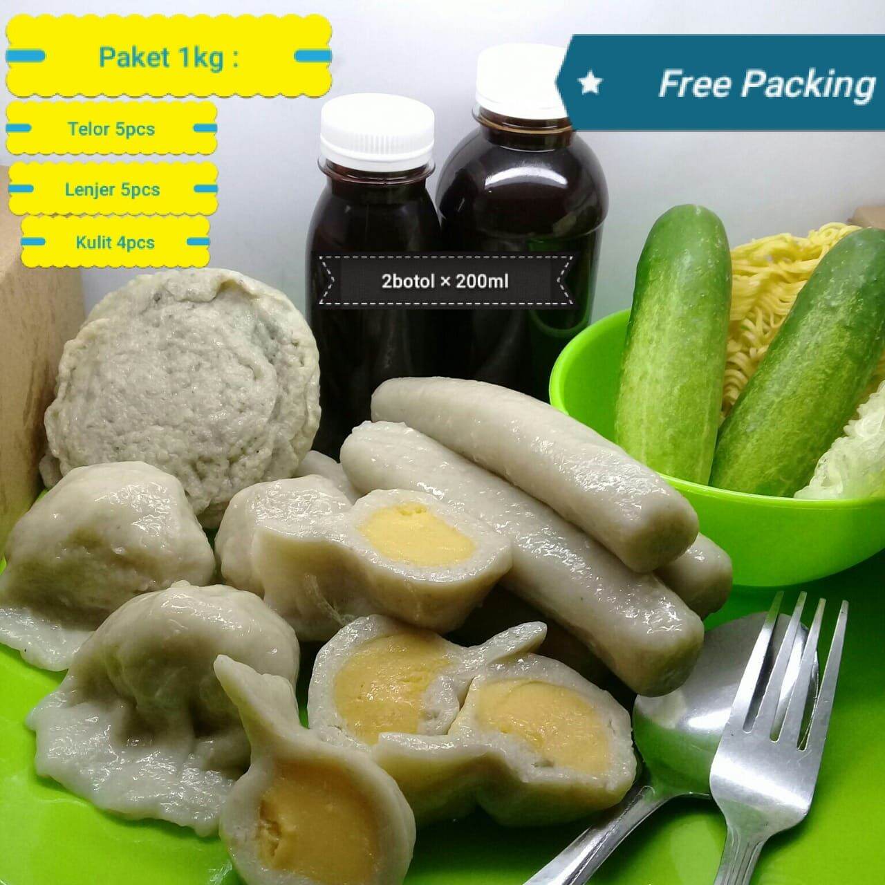 Pempek Paket 1kg Isi 3biji Kapal Selam Besar Cuko 350ml All Varian Di