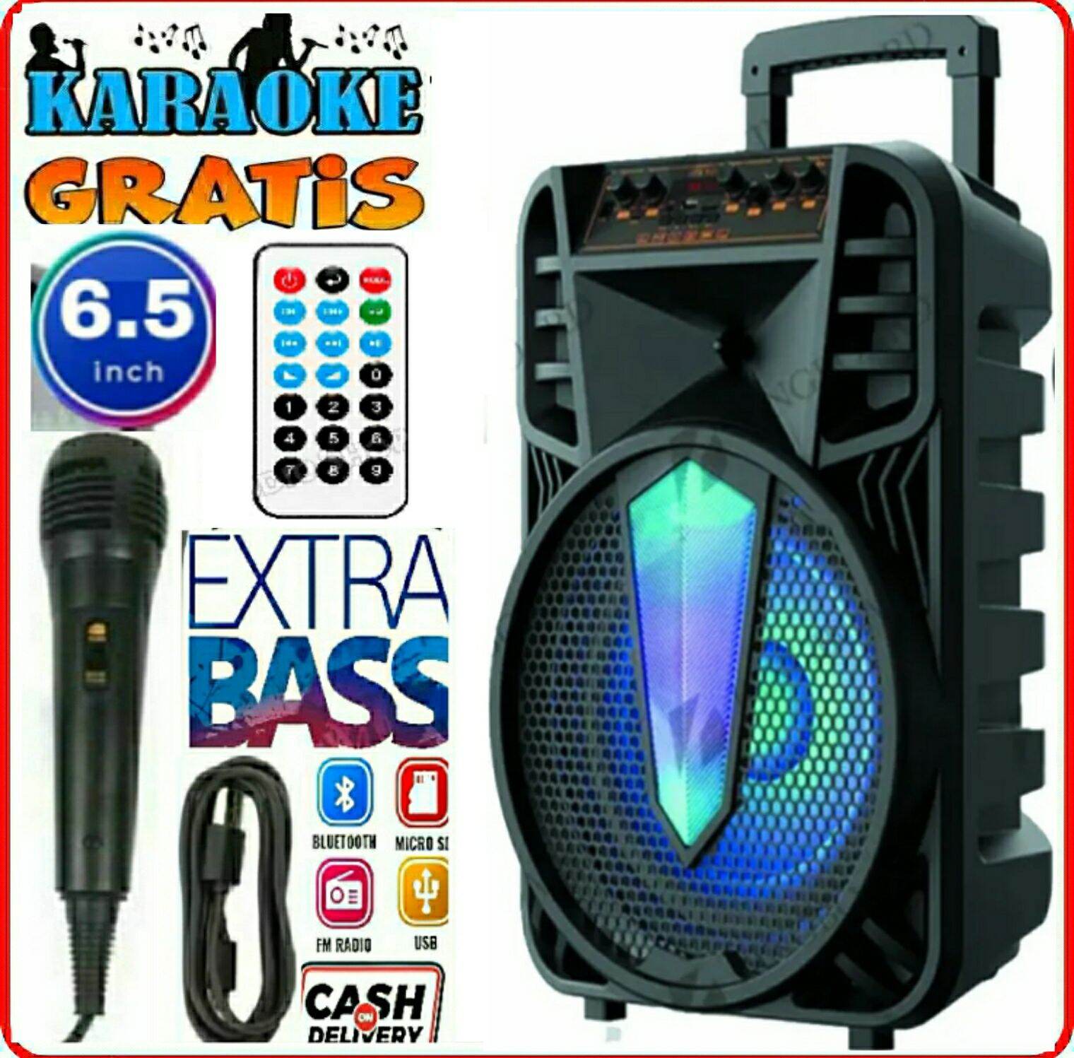 Paling Besar Ukuran 68incspeaker Bluetooth Mkc 68inc Subwoofer Aktif Mp3 Player Fm 8355