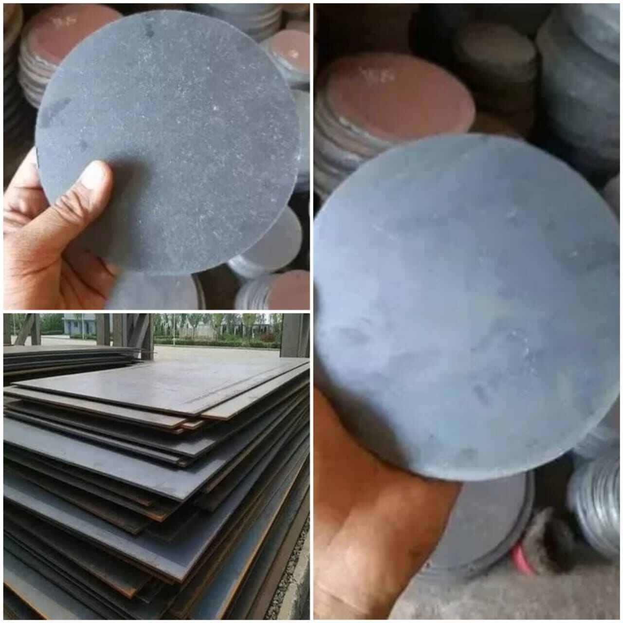 Buah Plat Besi Hitam Potongan Bulat Diameter Cm Tebal Mm Lazada Indonesia