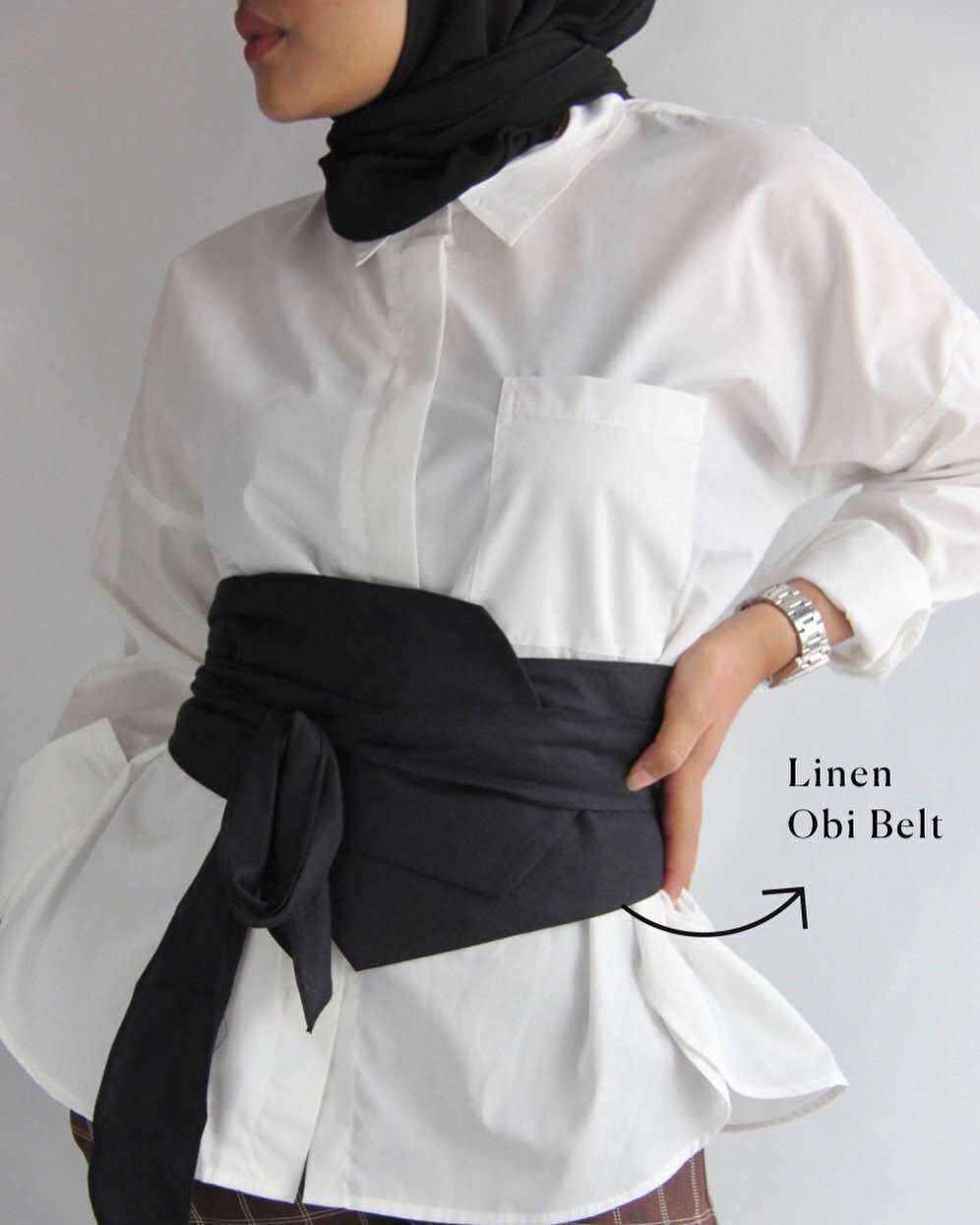 Obi Belt Ikat Pinggang Wanita Remaja Sabuk Kain Kaku Obi Belt