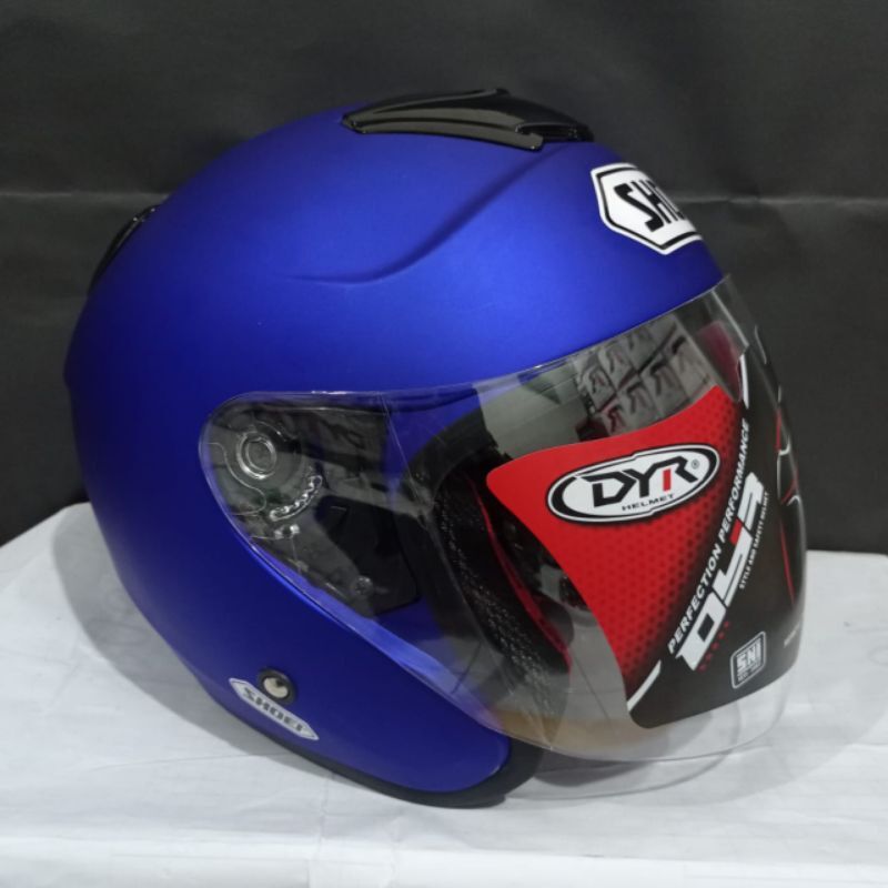 HELM KYT KYOTO BIRU DOFF MERK DYR MODEL SHOEI Lazada Indonesia