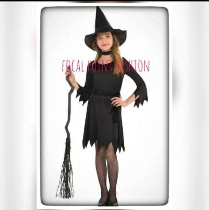 kostum penyihir witch anak Halloween 