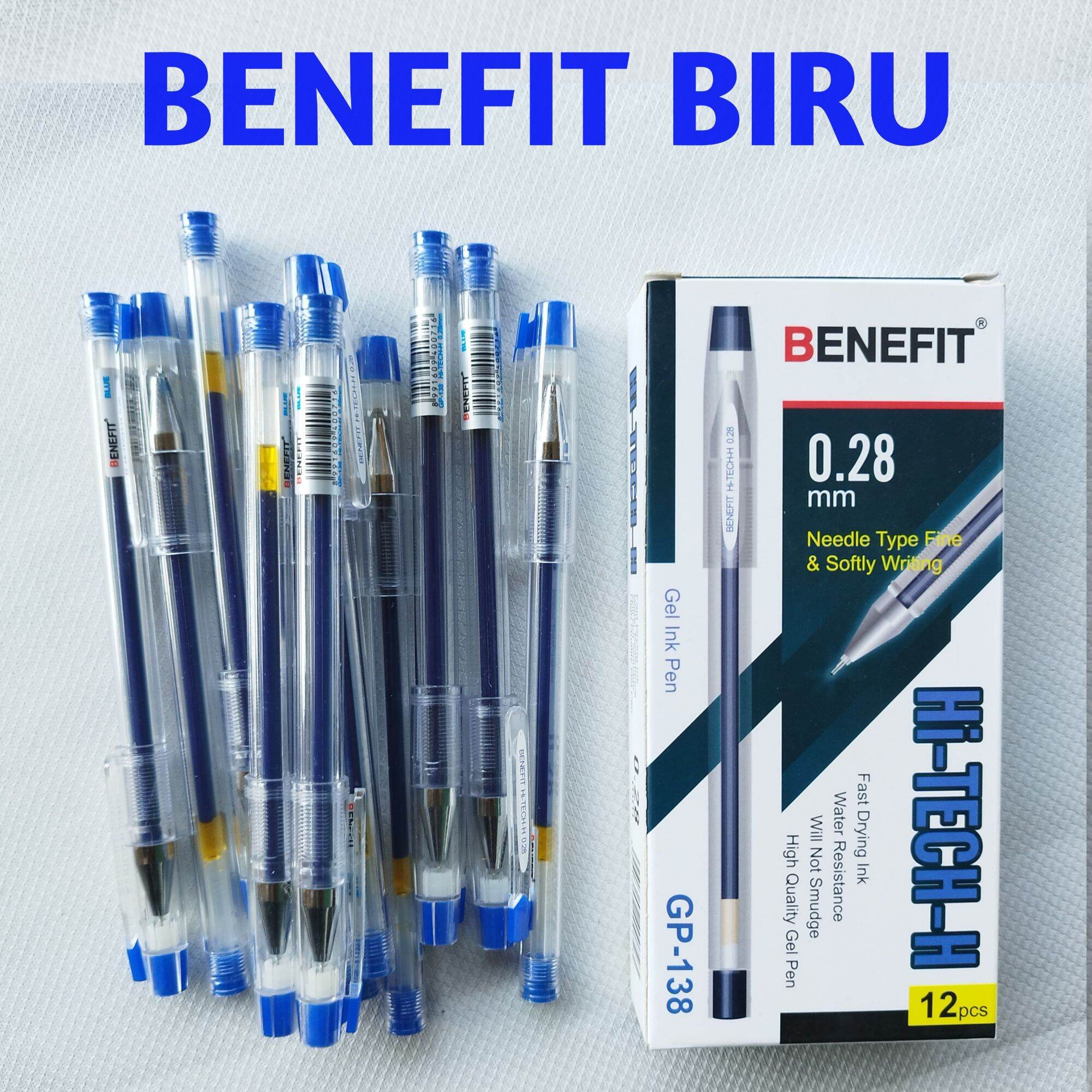 Pulpen Hitech Haris 0.28mm Warna Tinta Hitam 1 Pak isi 12 & 6 Pcs