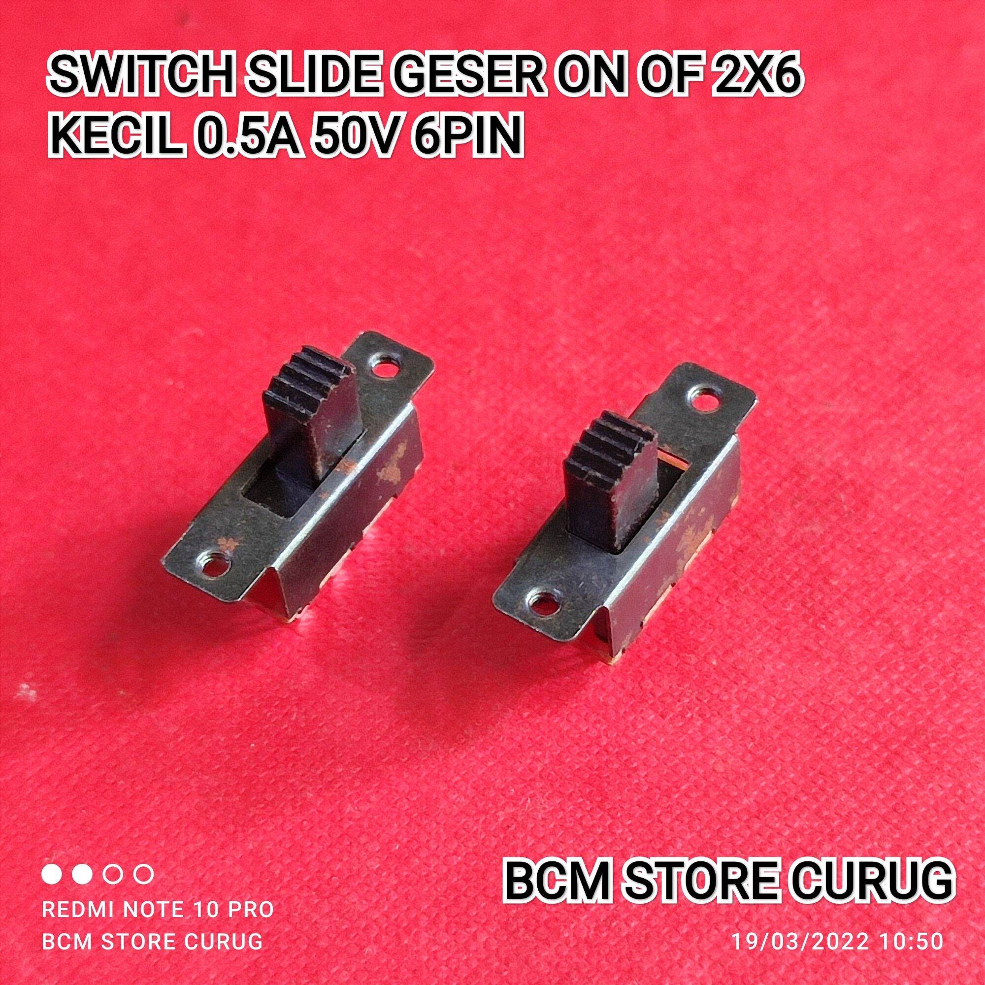 Switch Slide Saklar Geser On Off Dpdt X Pin A V Kecil Lazada Indonesia