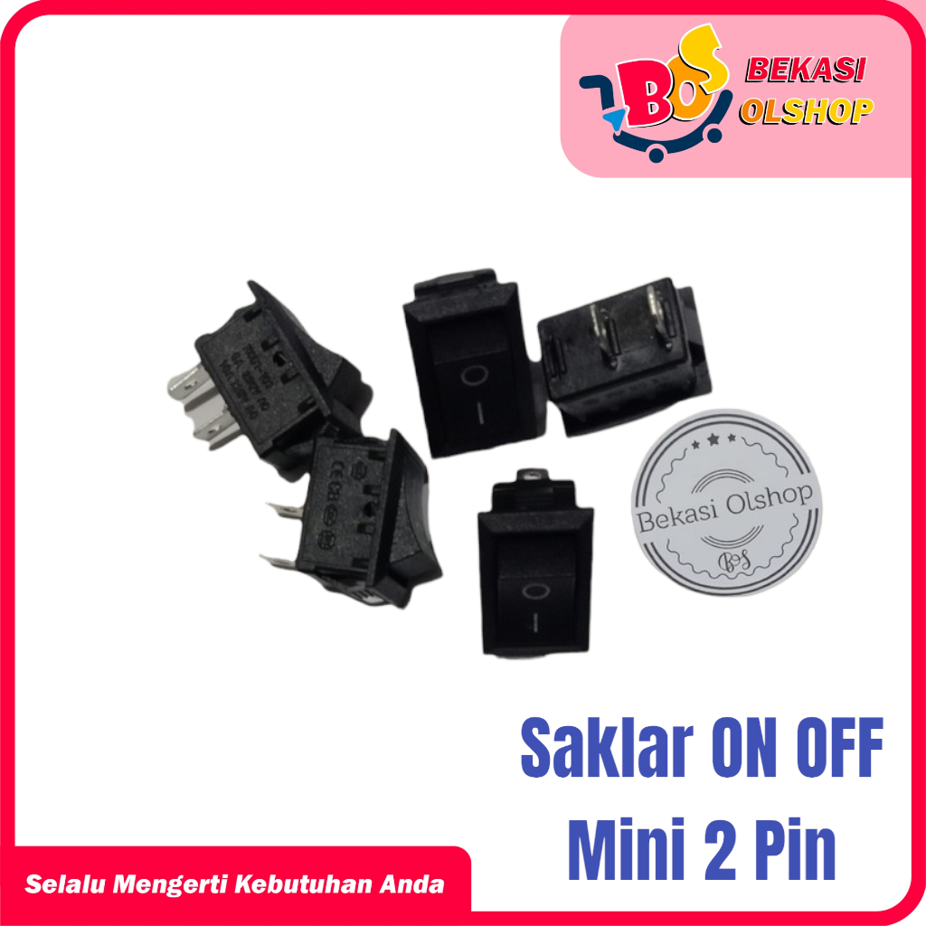 Saklar Swith On Off 2 Pin Hitam / 2 kaki | Lazada Indonesia