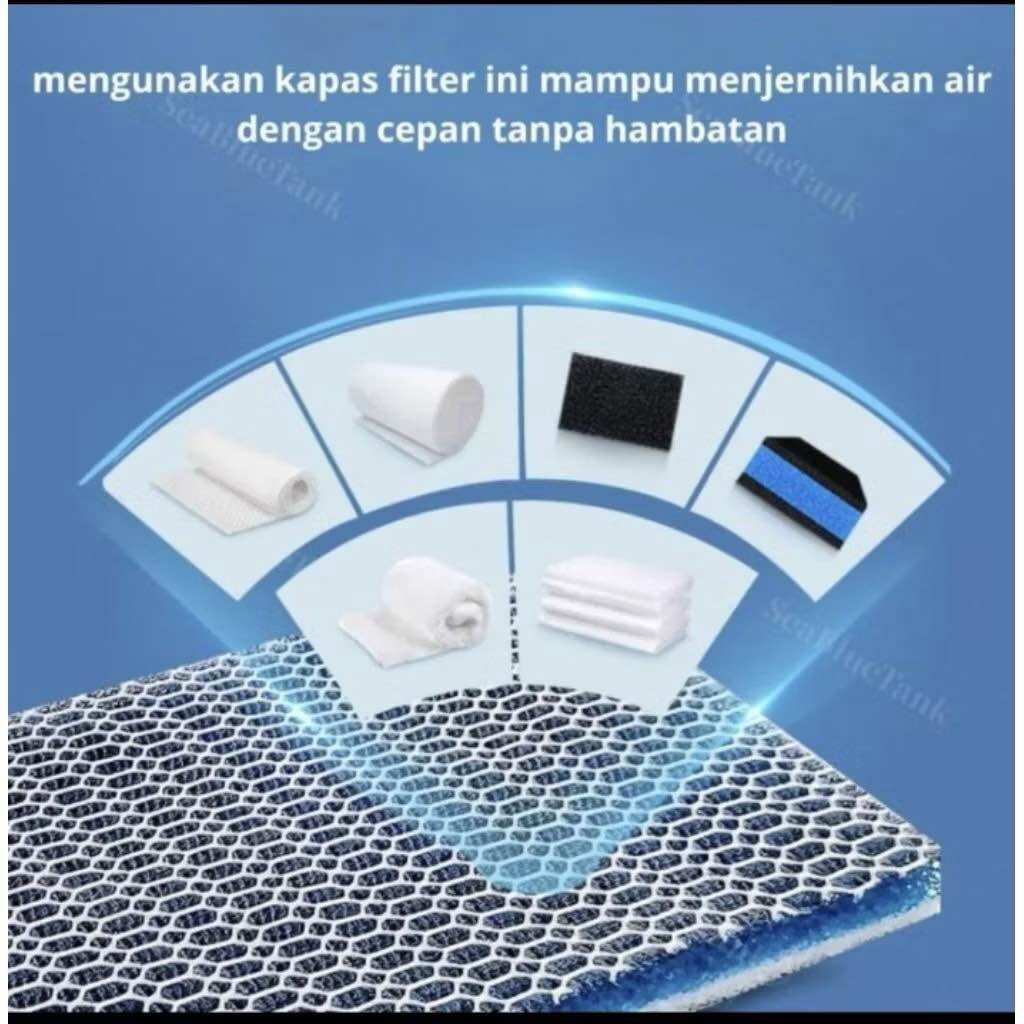 BUSA FILTER SAKKAI PRO 8D 30 x 40CM KAPAS AQUARIUM FILTERMAT HONEY COMB DESIGN