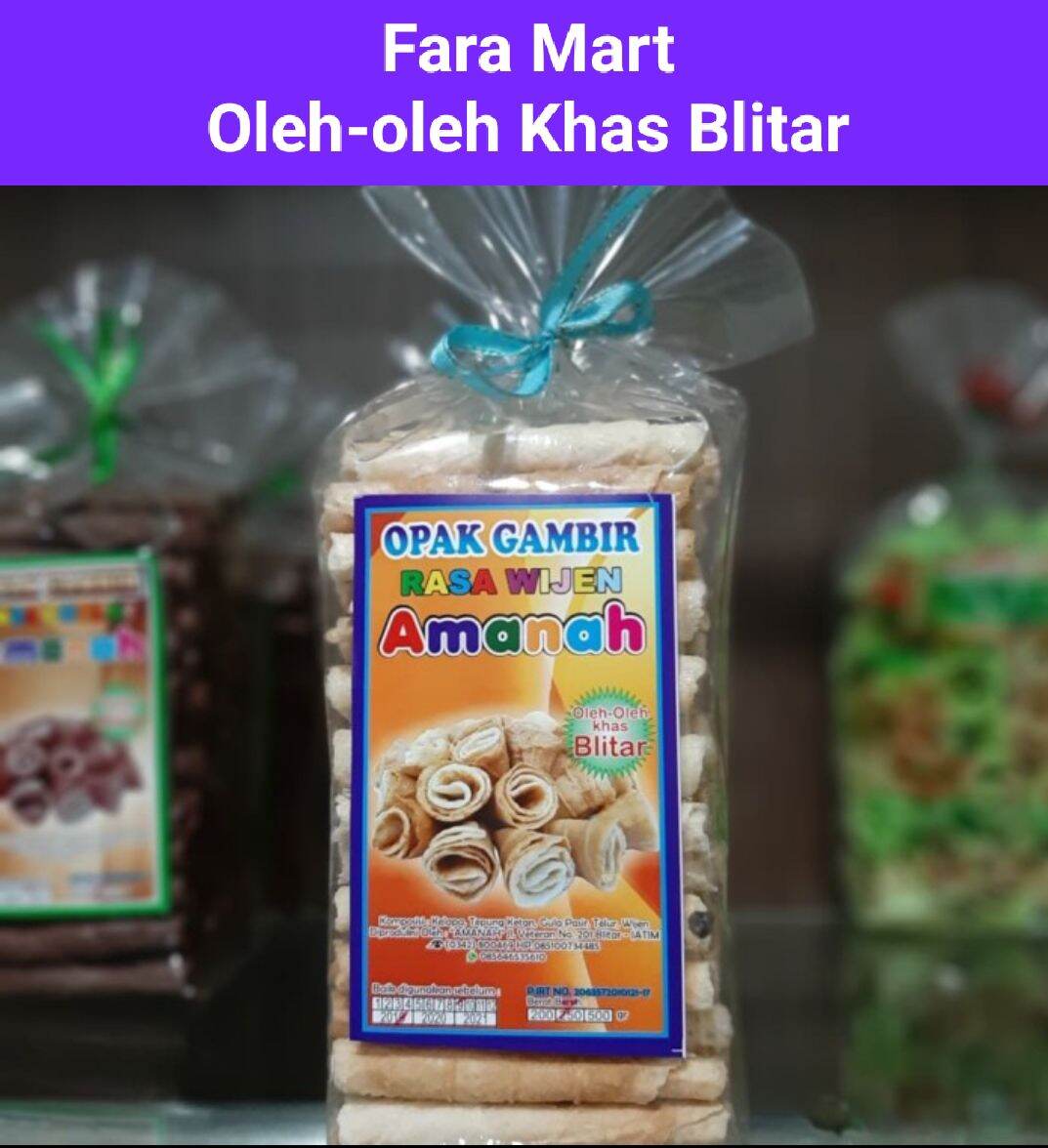 OPAK GAMBIR KETAN WIJEN GULUNG Oleh oleh KHAS BLITAR 250gr Lazada
