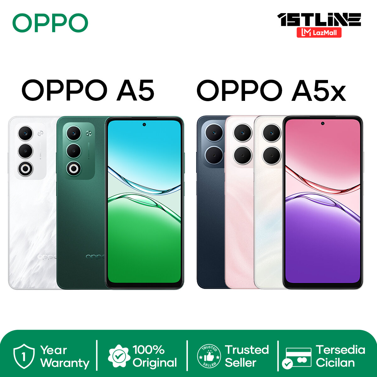 Oppo A5 (8/128GB)(8/256GB) -OPPO Indonesia official warranty Harga  1,899,000 Ringgit*Penghantaran Percuma