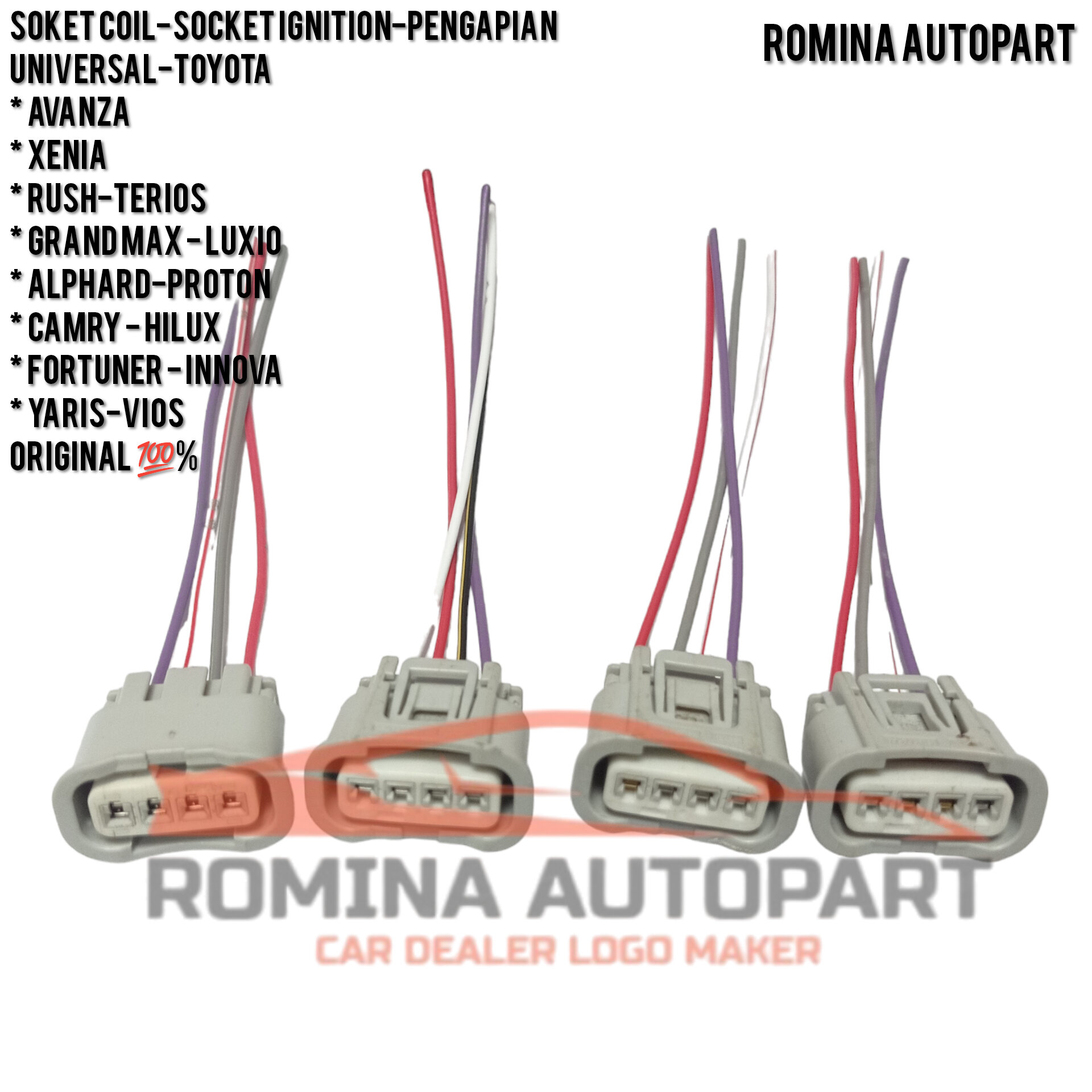 SOKET COIL PENGAPIAN TOYOTA AVANZA | XENIA | RUSH | TERIOS | GRAND MAX ORIGINAL 1PC Harga 15,000 rupiah*Gratis Ongkir