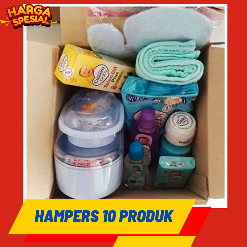 Hampers Peralatan Mandi Bayi Paket 10 Produk