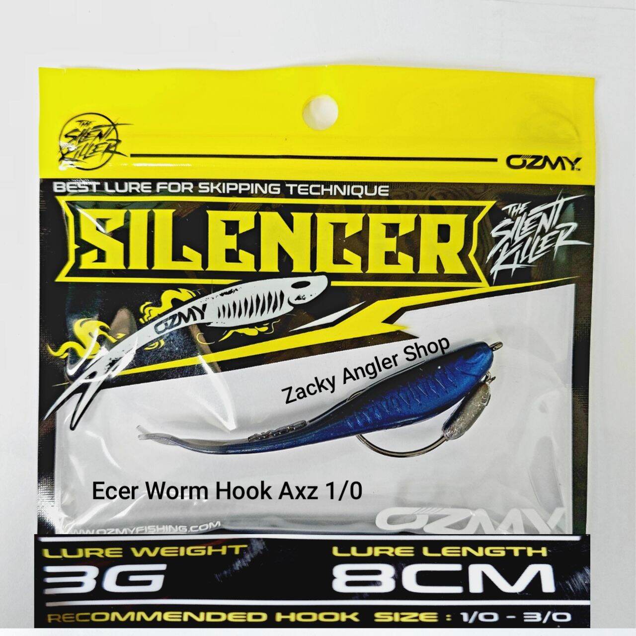 umpan pancing ozmy super baby silencer 8 cm 3gr - mix1, 1pak isi7+3hook