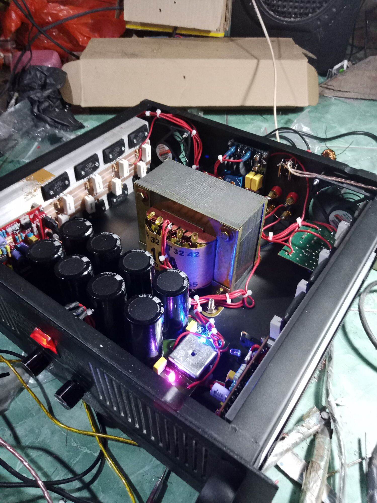 power amplifier rakitan 10 Amper besar/power lapangan/rumahan.siap