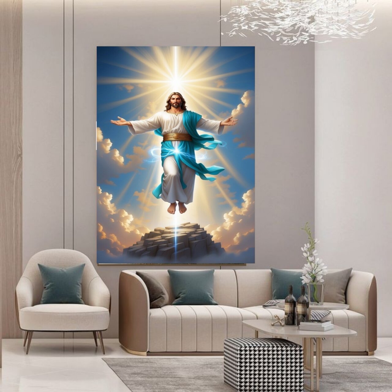 Poster Cetak YESUS, Hiasan Dinding ruang tamu,tanpa bingkai