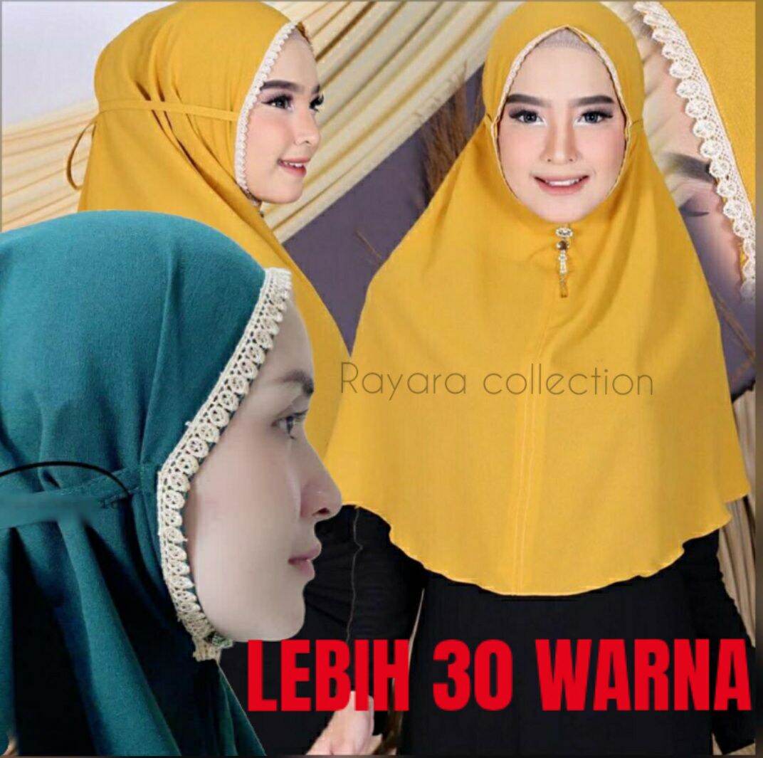 Bergo Maryam Renda L Jilbab Maryam Bergo Hijab Renda Bergo Maryam