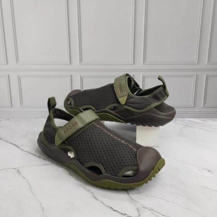 Sandal Sepatu Crocs Swiftwater Mesh Wave Man Sepatu Casual Cow