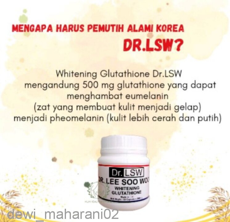 dr lsw whitening glutathione obat pemutih kulit pemutih badan asli original  isi 50 kapsul Pemutih Badan Anti Aging Vitamin C Dan E - Lazada | Lazada  Indonesia