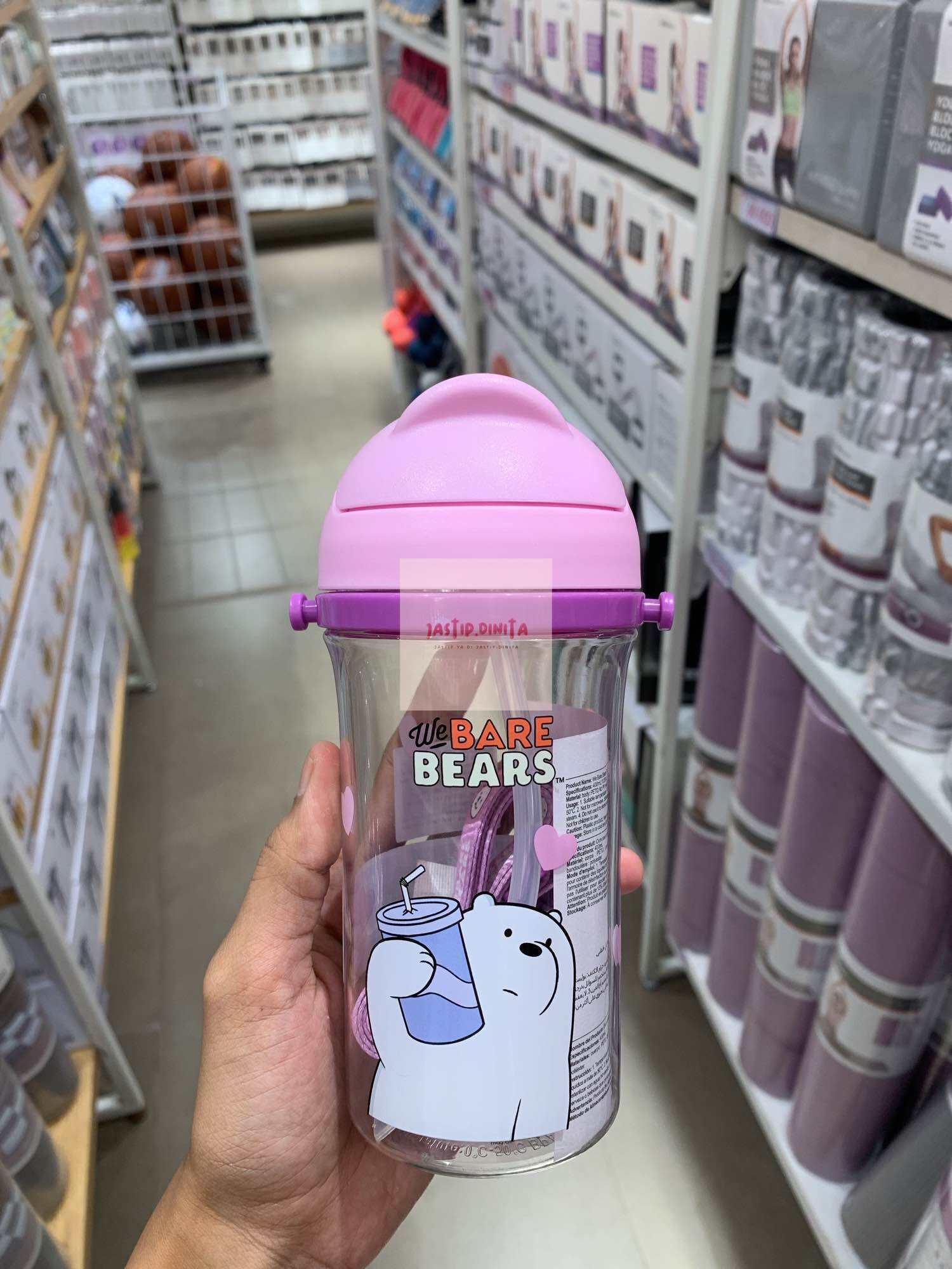 MINISO WE BARE BEARS COLLECTION 4.0 COOL WATER BOTTLE WITH SHOULDER ST