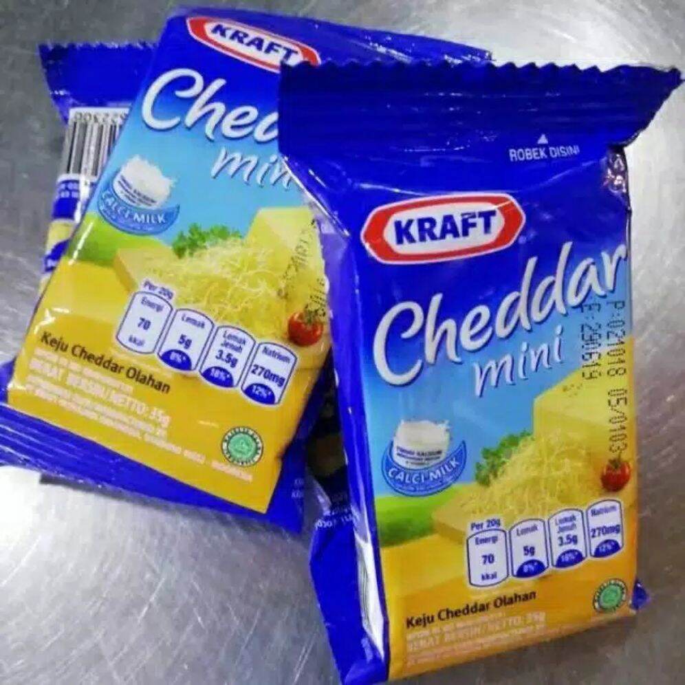 keju Kraft cheddar mini sachet per-1 pcs | Lazada Indonesia